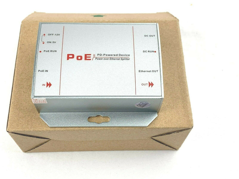 Gigabit POE Splitter 48V 802.3at PD Powered Step-Down 24V Power Output, 24W