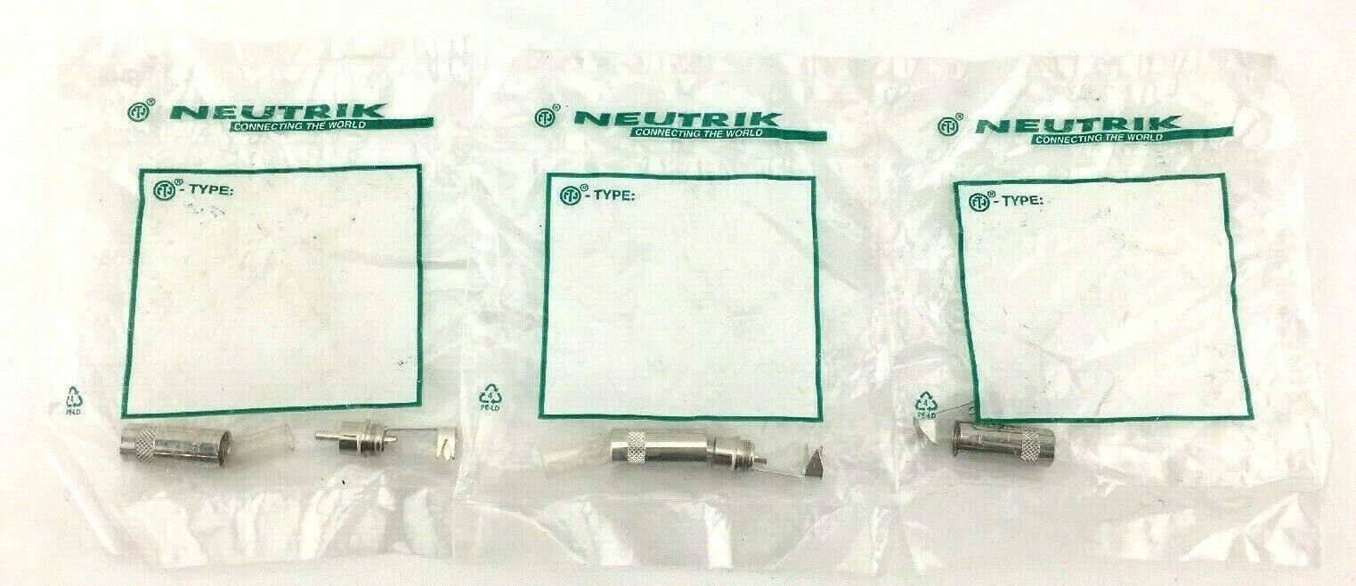 Neutrik CANYS352 Male RCA Connector w/ Nickel Shell 3-Pack NEW