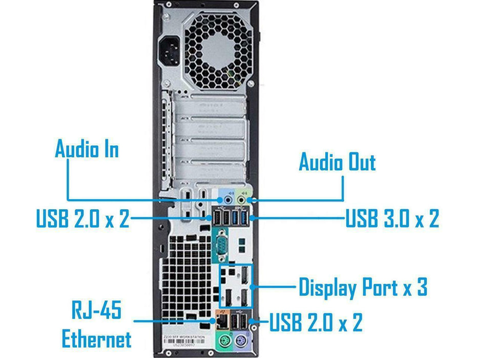 HP Z230 SFF Desktop Computer Quad-Core Intel i5-4590 @3.2GHz 8GB 240GB SSD WiFi