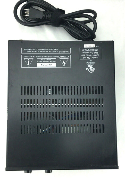 TOA BG-130 Integrated 30W 3-Channel Mixer/Amplifier Support 70V & 4 ohm speakers