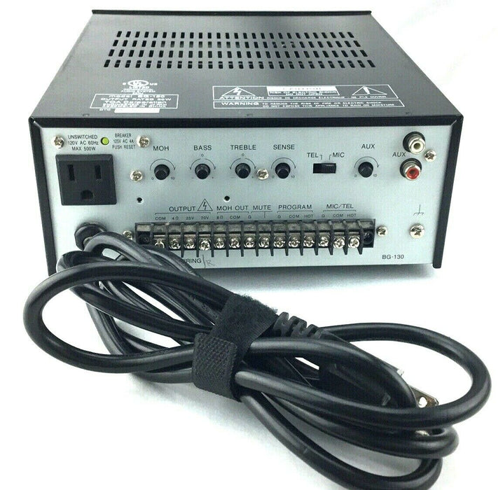 TOA BG-130 Integrated 30W 3-Channel Mixer/Amplifier Support 70V